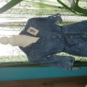 Blue Chambray Denim Shirt Dress by Mapale